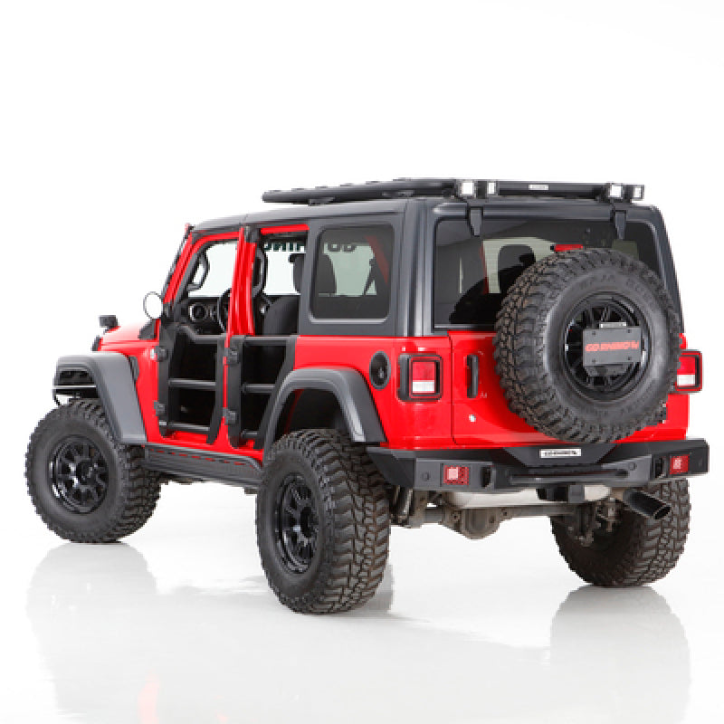 Go Rhino 27137T 08-22 Jeep Wrangler JL/JLU Body Mount Spare Tire Carrier - Tex. Blk