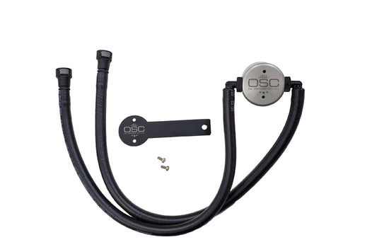 J&L 3081D-C 16-24 Chevrolet Camaro LT1 6.2L Drivers Side Oil Separator 3.0 - Clear Anodized