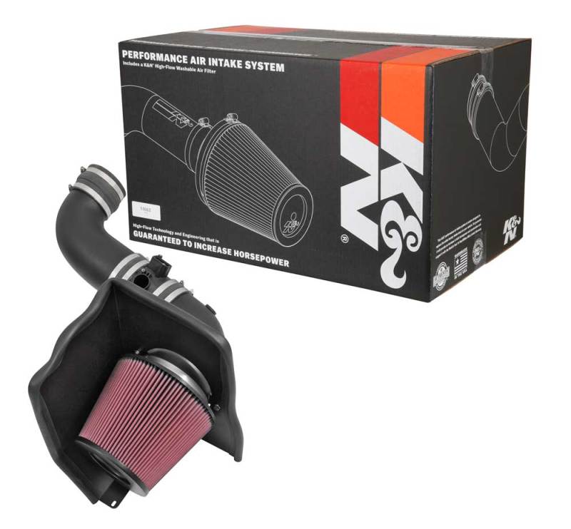 K&N Engineering 57-3087 K&N 2015 Chevrolet Silverado / GMC Sierra 2500/3500HD 6.6L V8 Performance Intake Kit