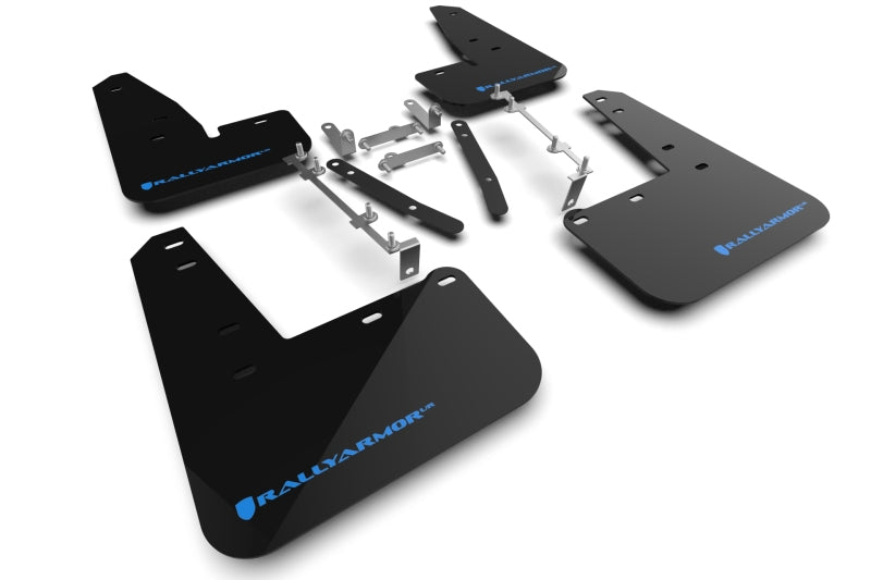 Rally Armor MF89-UR-BLK-NB 23-25 Toyota GR Corolla Black Mud Flap w/Light Blue Logo