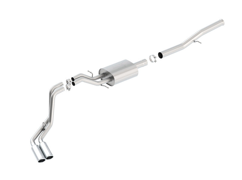 Borla 140577 14 Silv/Sierra 1500 EC Std/CC Short 143.5in WB ATAK Dual Rolled Side Exit Cat-Back Exhaust
