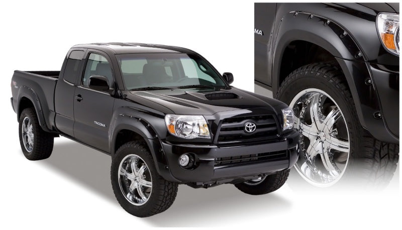 Bushwacker 31920-02 05-11 Toyota Tacoma Fleetside Pocket Style Flares 4pc 73.5in Bed - Black