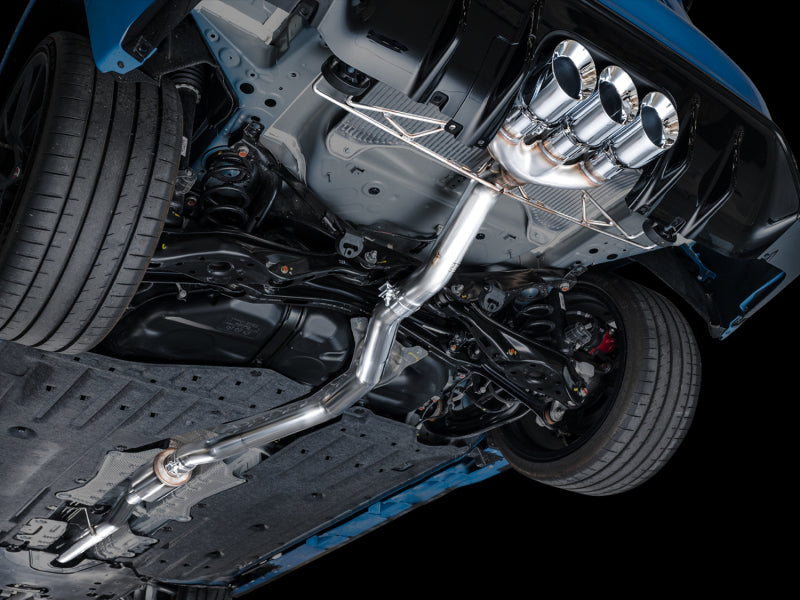 AWE Tuning 3020-52287 2023 Honda Civic Type R FL5 Track Edition Exhaust w/ Triple Chrome Silver Tips