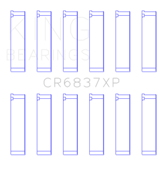 King Engine Bearings CR6837XP Honda J30/J35 Connecting Rod Bearing Set (Set of 6)