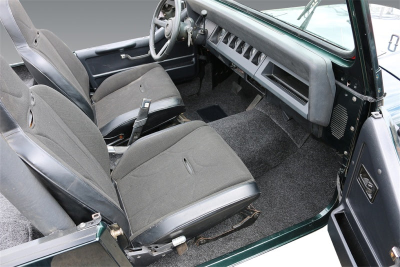 BedRug BRCYJ76F 76-95 Jeep CJ-7/YJ Front Kit 8pc Floor Kit (Incl Heat Shields)