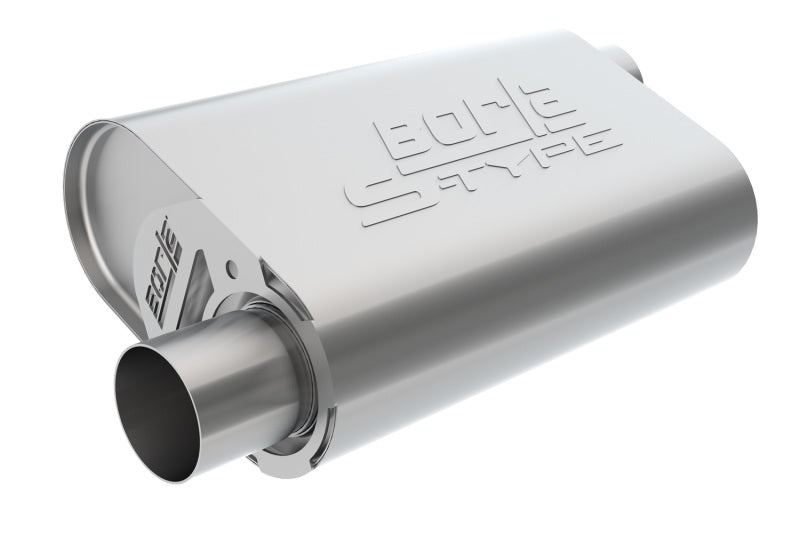 Borla 400840 CrateMuffler SBC Hot 350/383 3 inch Offset/Center 14in x 4.35in x 9in Oval Muffler