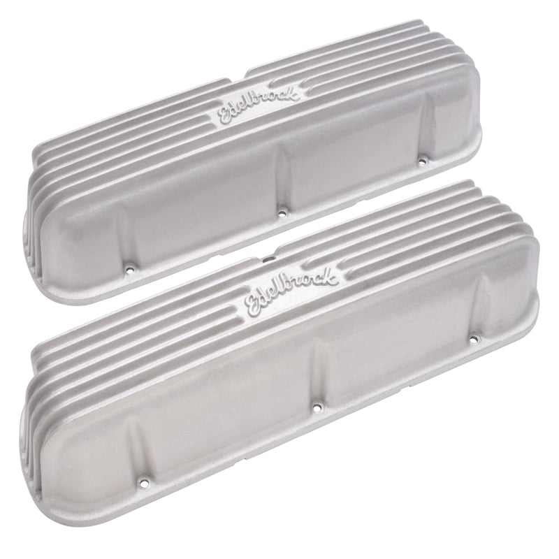 Edelbrock EDE41609 Valve Cover Kit Classic Finned SBF 62-95