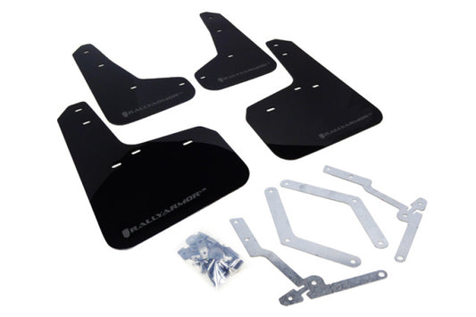 Rally Armor MF27-UR-BLK/GRY 12-19 Ford Focus ST / 16-19 RS Black Mud Flap w/Grey Logo