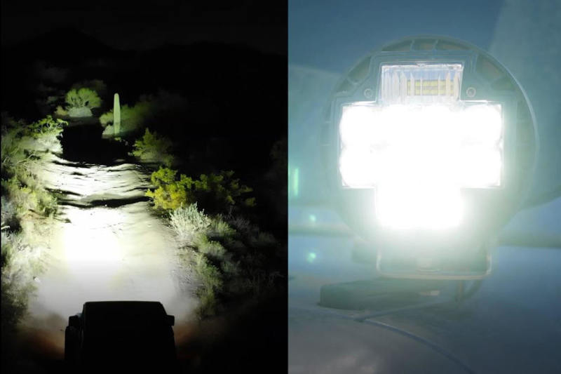 ARB TM512 Nacho 5.75in Offroad TM5 Combo White LED Light Set
