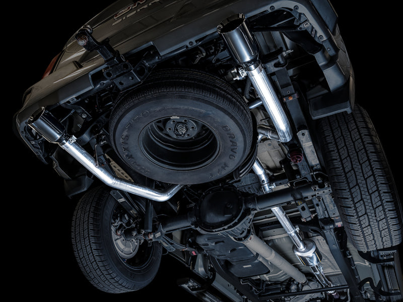 AWE Tuning 3015-33206 4th Gen GM 1500 5.3L 0FG Catback Split Rear Exit (Flat Bumper) - Dual Diamond Tips