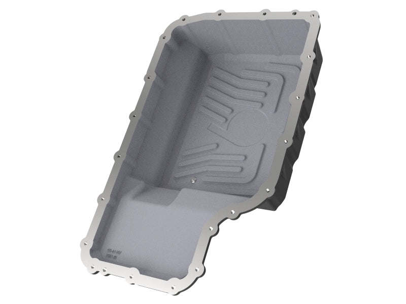 aFe 46-71220B 20-21 Ford Truck w/ 10R140 Transmission Pan Black POWER Street Series w/ Machined Fins