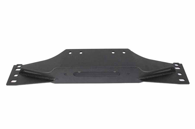 Fishbone Offroad FB21052 97-06 Jeep Wrangler TJ Winch Plate Steel - Black Textured Powdercoat Piranha Series