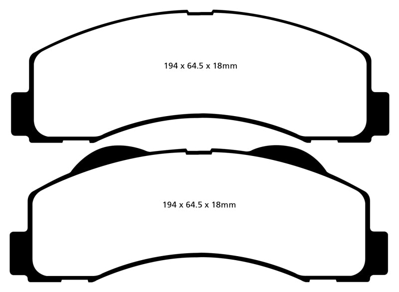 EBC DP41855R 15+ Ford Expedition 3.5 Twin Turbo 2WD Yellowstuff Front Brake Pads