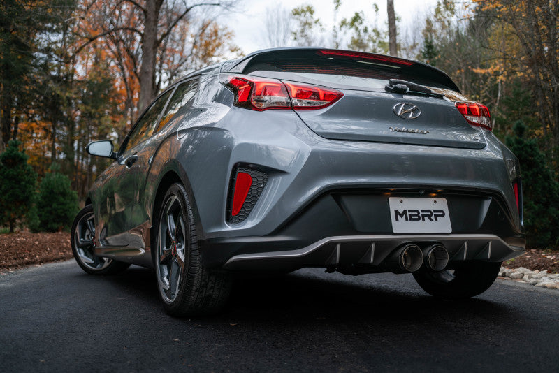 MBRP S47053CF 2019+ Hyundai Veloster Turbo Cat Back - T304 Stainless - Carbon Fiber Tip