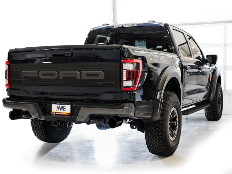 AWE Tuning 3025-33356 AWE Gen 3 Ford Raptor SwitchPath Exhaust - Diamond Black Tips