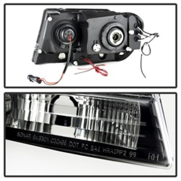 SPYDER 5078568 Spyder Jeep Grand Cherokee 99-04 Projector Headlights LED Halo LED Black Smoke PRO-YD-JGC99-HL-BSM
