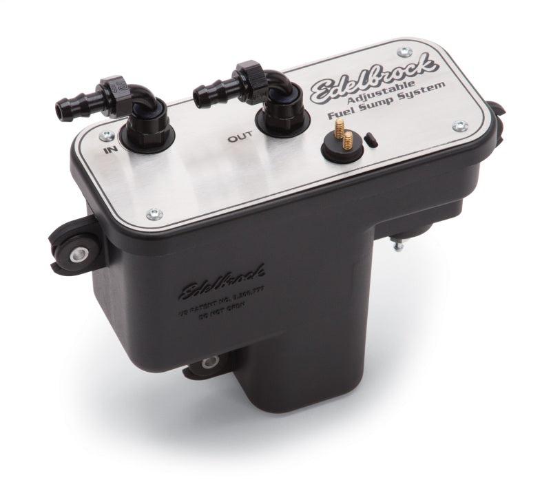 Edelbrock 36032 Fuel System Universal Fuel Sump Module Adjustable Fuel Sump Tank Only 255 LPH