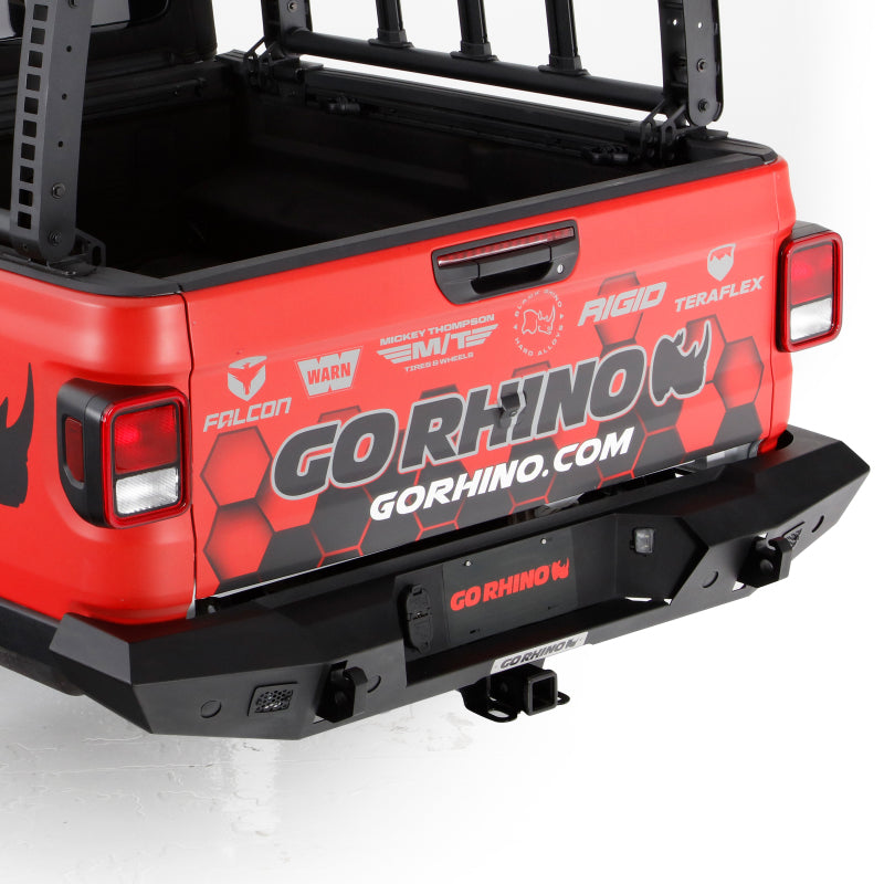 Go Rhino 273120T 20-22 Jeep Gladiator JT Trailine Rear Full Width Bumper - Tex. Blk
