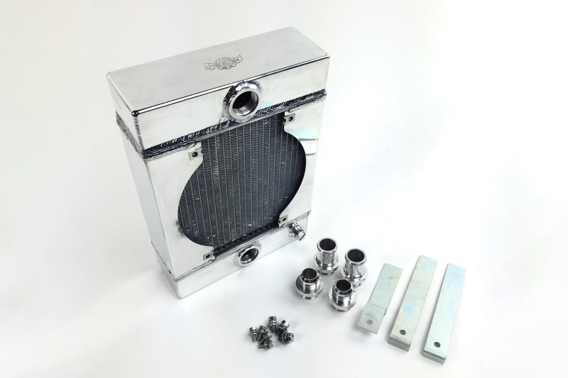CSF 7065 Universal Drag Race / Tuck Radiator w/9in Spal Fan - 10.5in H x 10in L x 3.6in W