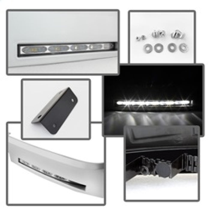 SPYDER 5077738 Spyder Toyota Tundra 07-13 Daytime LED Running Lights wo/switch Silver FL-DRL-TTU07-SIL