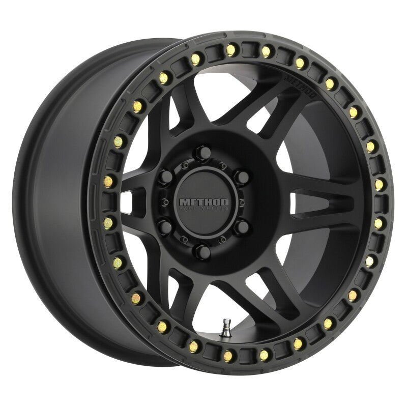 Method Wheels MR10679050544B Method MR106 Beadlock 17x9 -44mm Offset 5x5 71.5mm CB Matte Black w/BH-H24125 Wheel