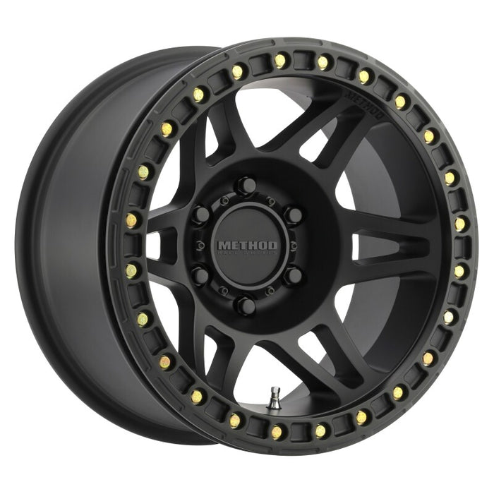 Method Wheels MR10679060544B Method MR106 Beadlock 17x9 -44mm Offset 6x5.5 108mm CB Matte Black w/BH-H24125 Wheel