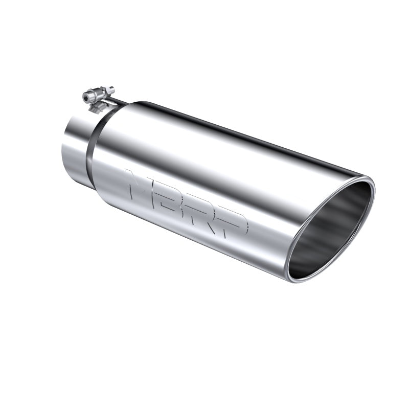 MBRP T5125 Universal Tip 6in OD Angled Rolled End 5in Inlet 18in Lgth T304 Exhaust