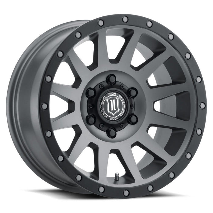 ICON 2017859057TT Compression 17x8.5 6x5.5 25mm Offset 5.75in BS 95.1mm Bore Titanium Wheel