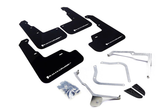 Rally Armor MF32-UR-BLK/WH 15-21 Subaru WRX/STI Black UR Mud Flap w/White Logo