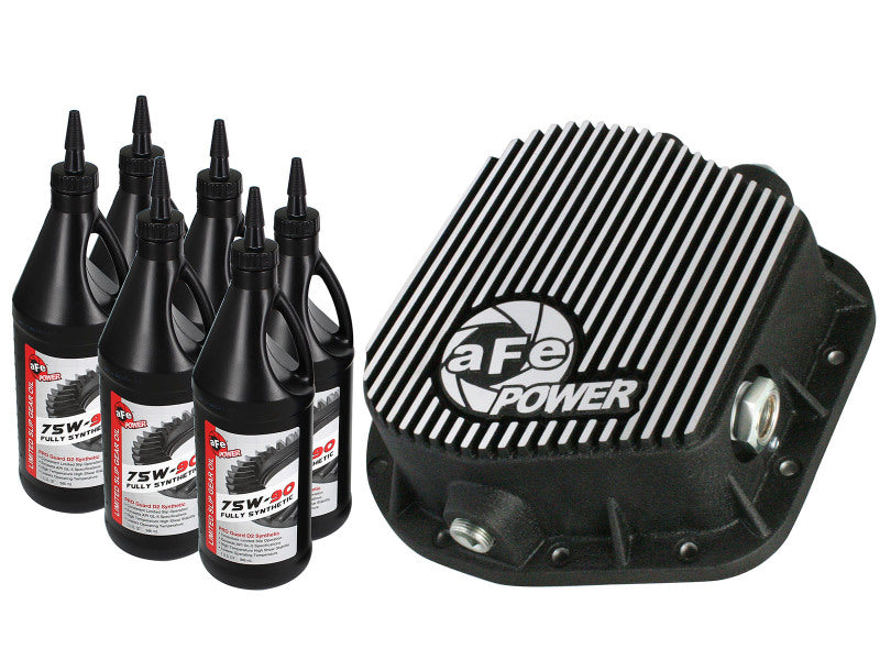 aFe 46-70152-WL Power Rear Diff Cover (Machined) 12 Bolt 9.75in 97-16 Ford F-150 w/ Gear Oil 4 QT