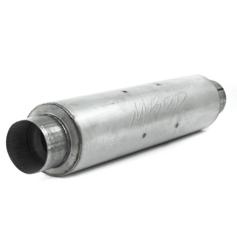 MBRP M1004A Universal Quiet Tone Muffler 4in Inlet/Outlet 24in Body 6in Dia 30in Overall Aluminum