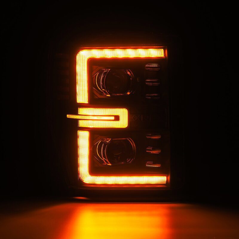 AlphaRex 880312 08-10 Ford F250-550 LUXX-Series LED Projector Headlights Black w/Activ Light/Seq Signal