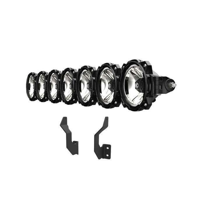 KC HiLiTES 91346 2017+ Ford Super Duty Gravity LED Pro6 7-Light Bar Kit - Front Bumper