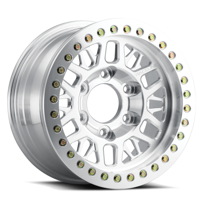 Raceline RT951F-79080-12 RT951F Ryno 17x9in / 8x165.1 BP / -12mm Offset / 130.81mm Bore - Machined Beadlock Wheel