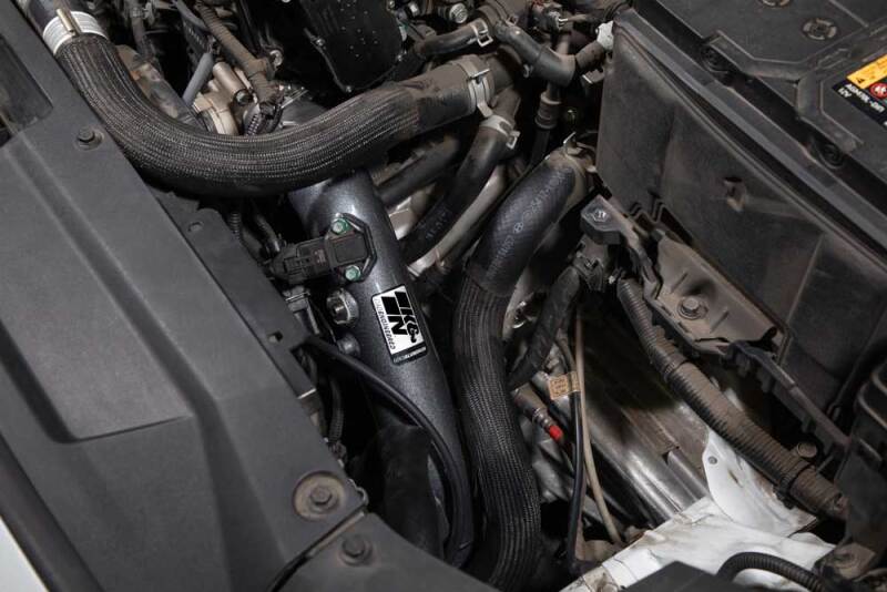 K&N Engineering 77-1019KC K&N 20-22 Hyundai Veloster N 2.0L L4 Aluminum Charge Pipe Kit - Gunmetal Gray