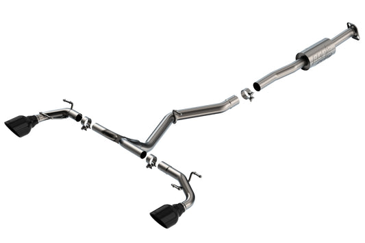 Borla 140910BC 22-23 Subaru BRZ/Toyota GR86 2.4L RWD AT/MT ATAK Catback Exhaust - Black Chrome Tips