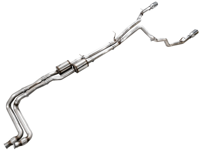 AWE Tuning 3015-32530 AWE 25+ RAM 1500 3.0TT 0FG Catback Touring Exhaust - Chrome Silver Tips