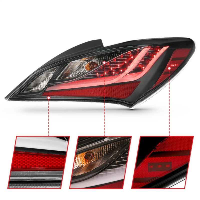ANZO 321347 10-13 Hyundai Genesis 2DR LED Taillights Smoke