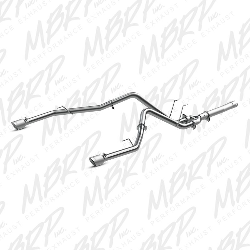MBRP S6171AL 2014 Dodge RAM 1500 3.0L EcoDiesel 2.5in Filter Back Exhaust Dual Split Rear Exit Alum