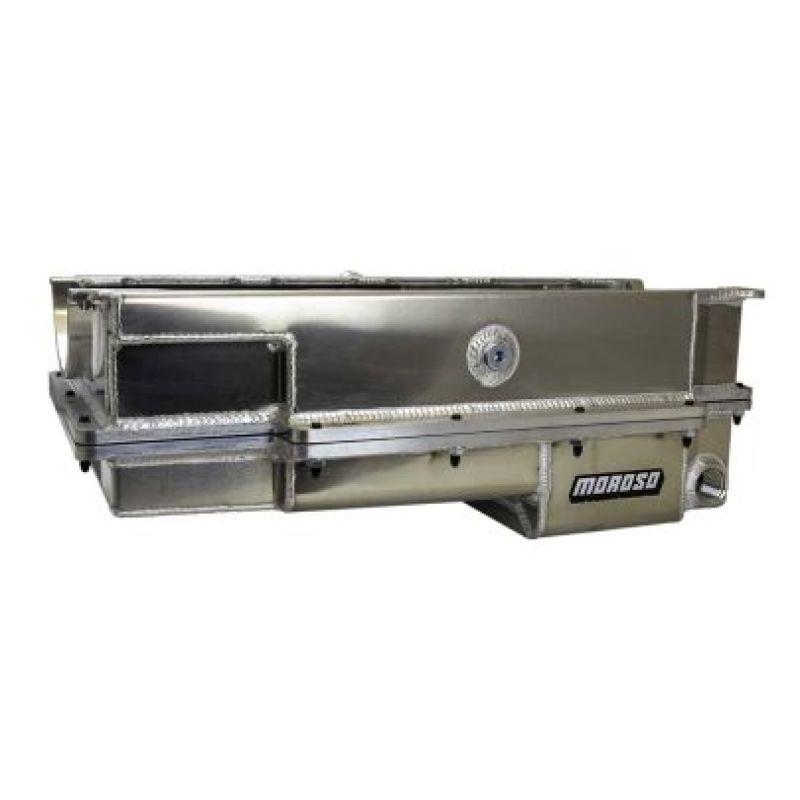 Moroso MOR20377 BBC Drag 2-Piece Oil Pan Wet Sump Fabricated Alm