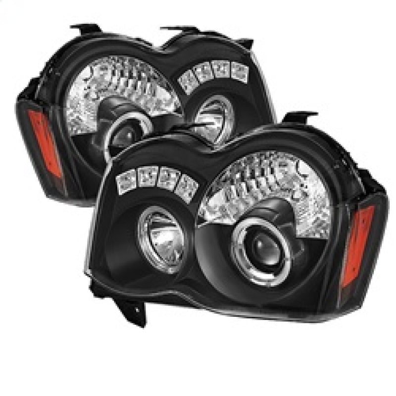 SPYDER 5070166 Spyder Jeep Grand Cherokee 08-10 Projector Headlights LED Halo LED Blk Low 9006 PRO-YD-JGC08-HL-BK