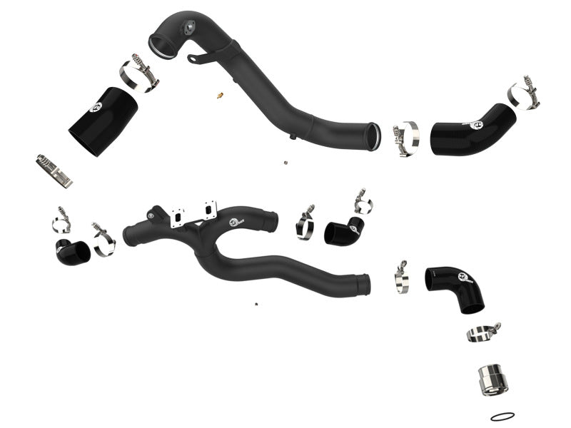 aFe 46-20504-B AFE 18-22 Kia Stinger V6-3.3L BladeRunner Alum Hot/Cold Charge Pipe Kit Black