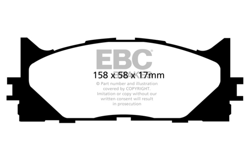 EBC UD1222 13+ Lexus ES300h 2.5 Hybrid Ultimax2 Front Brake Pads