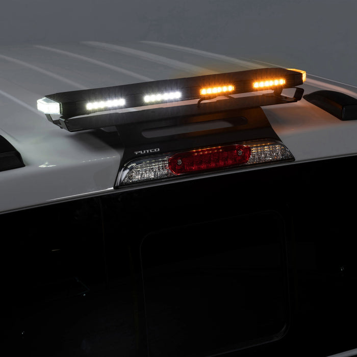 Putco 950224 24In Universal 24In Tri Color Hornet Light (Amber/Blue/White) - LED Stealth Rooftop Strobe Bar