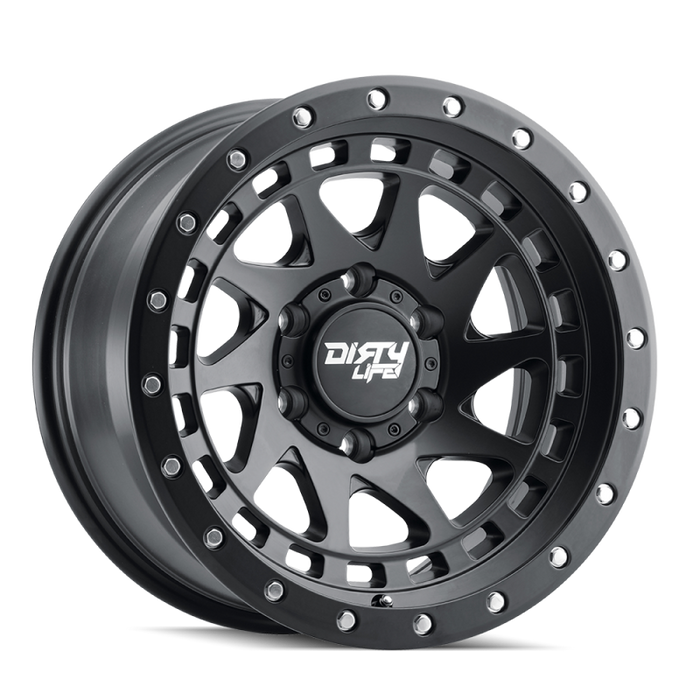 Dirty Life 9311-7973MB12 9311 Enigma Pro 17x9/5x127 BP/-12mm Offset/71.5mm Hub Matte Black Wheel - Beadlock