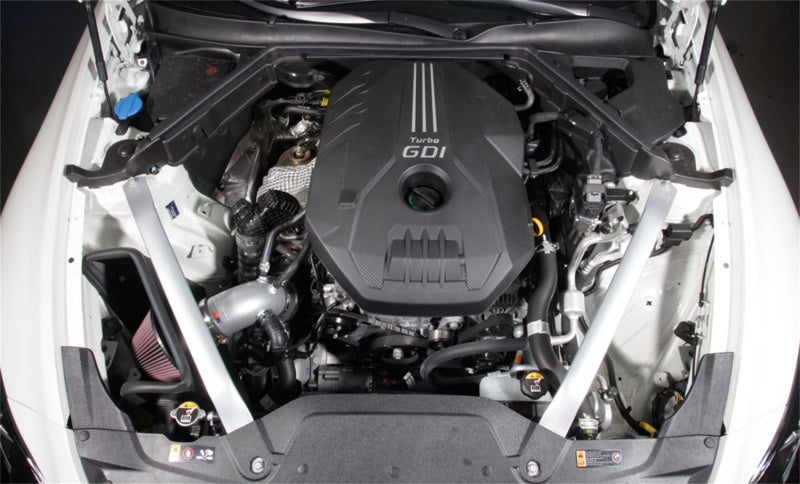 K&N Engineering 69-5320TS K&N 2018 Kia Stinger L4-2.0L F/I Silver Typhoon Short RAM Intake