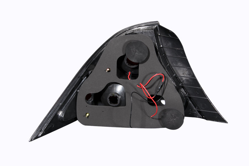 ANZO 221046 2001-2003 Honda Civic Taillights Black w/ Halo
