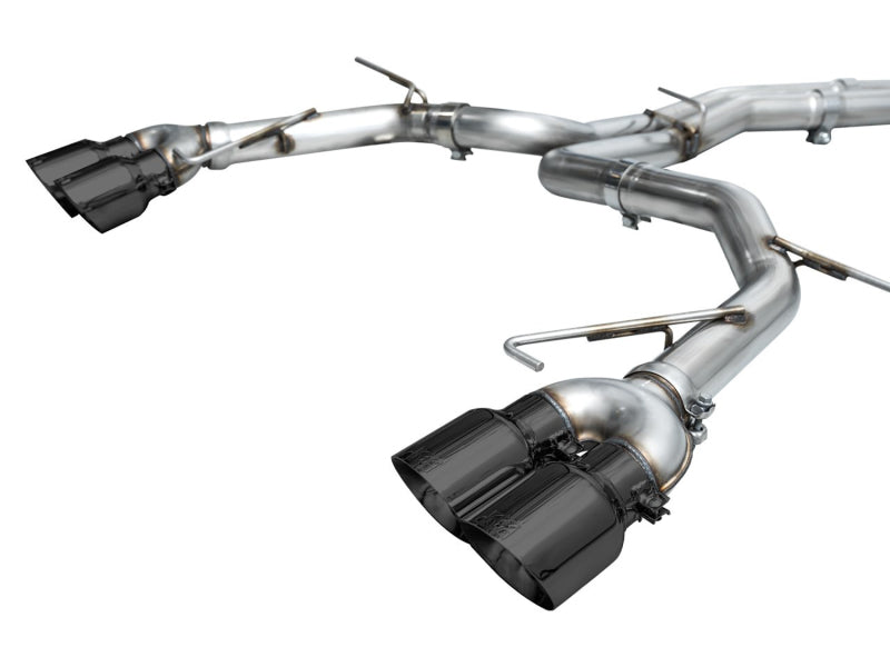 AWE Tuning 3020-43109 19-23 Audi C8 S6/S7 2.9T V6 AWD Track Edition Exhaust - Diamond Black Tips