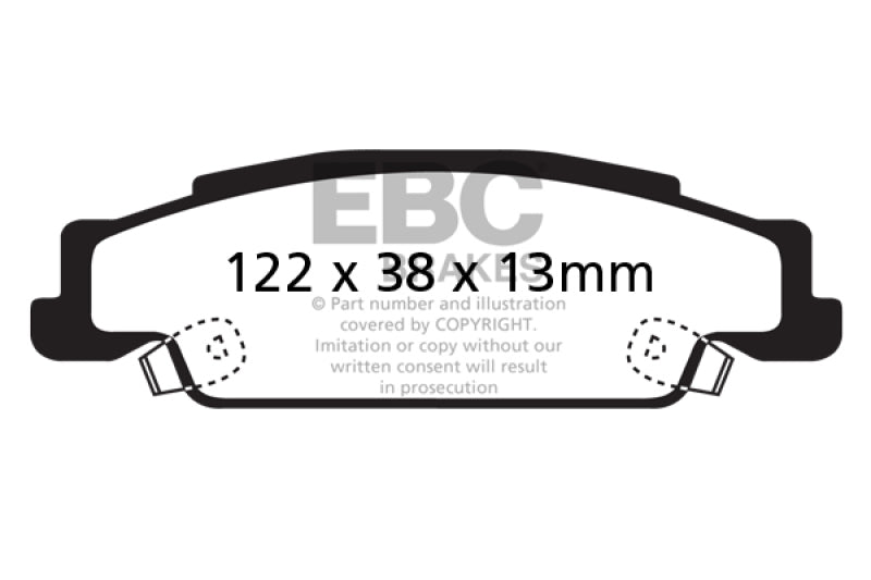 EBC DP31646/2C 05-08 Pontiac Grand Prix 5.3 Redstuff Rear Brake Pads