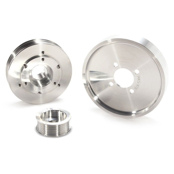 BBK 1559 02-04 Mustang 4.6 GT Underdrive Pulley Kit - Lightweight CNC Billet Aluminum (3pc)